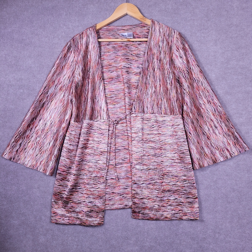 CHICO'S Cardigan Women's 2 (Large) Sweater Lightweight Pop On Top